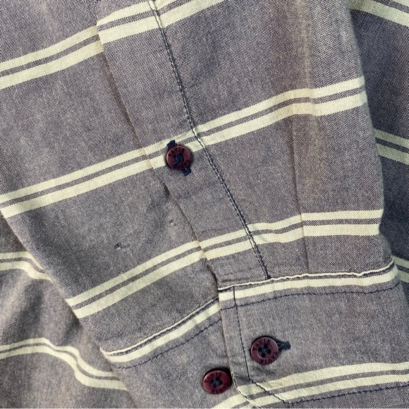 Tavik Mens Shirt Button Up Long Sleeve Striped Modern Beach XL - Picture 4 of 10
